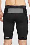 Nike Dri Fit Lava Loops Men's 1/2 Length Trail Running Tights Short Erkek 7 Cepli Koşu Şortu Siyah