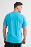 Nike Dri Fit UV Hyverse Versatile Fitness Training Tshirt Erkek Tişört Mavi