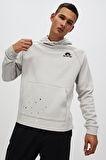 Nike Therma Fit Fleece Polar Top İçi Polarlı Erkek Sweatshirt Krem Beyaz