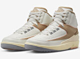 Nike Air Jordan 2 Retro Chicago Leather Unisex Sneaker Hakiki Deri Bilekli Günlük Spor Ayakkabı Krem Sütlü Kahve