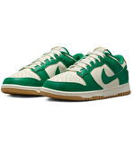 Nike Dunk Low Leather Women Sneaker Hakiki Deri Beyaz Yeşil Spor Ayakkabı Kadın