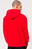 Nike NBA Chicago Bulls Fleece Pullover Essential Erkek Kapüşonlu Bol Kesim Sweatshirt Kırmızı