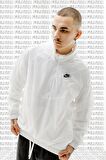 Nike Windrunner Loose Fit Men Jacket Yarım Fermuarlı Bol Kesim Erkek Astarsız Ceket Beyaz