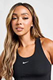 Nike Dri Fit Medium Support Padded Sports 2 in 1 Bra Tank Kadın Orta Destekli Dolgulu 2 si 1arada Sütyenli Spor Atleti Siyah