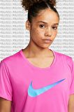 Nike Dri Fit Tee Training Running Tee Sırt Hava Panelli Koşu Spor Antrenman Tişörtü Fuşya