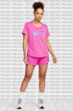 Nike Dri Fit Tee Training Running Tee Sırt Hava Panelli Koşu Spor Antrenman Tişörtü Fuşya