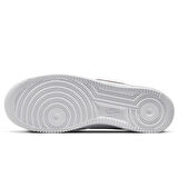 Nike Air Force 1 '07 Trainers White With Metallic Swoosh Leather Sneaker Hakiki Deri Erkek Günlük Spor Ayakkabı Beyaz