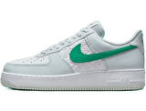 Nike Air Force 1 '07 Unisex Leather Hakiki Deri Sneaker Erkek Ayakkabı Beyaz Yeşil Swoosh
