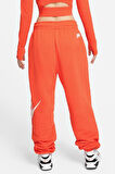 Nike Sportswear Women's Oversized Fleece Dansce Pants Kadın Geniş Beden Eşofman Altı Kırmızı