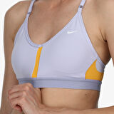 Nike Training Indy Dri Fit Light Support Bra Jungle Kadın Spor Sütyen Lila-Sarı
