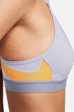 Nike Dri Fit Indy V Neck Light Support Womens Bra Khaki Kadın Sporcu Sütyeni Lila-Sarı