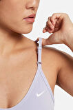 Nike Dri Fit Indy V Neck Light Support Womens Bra Khaki Kadın Sporcu Sütyeni Lila-Sarı
