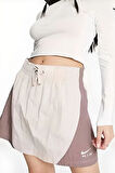 Nike Air Woven Mini Skirt in Brown Kadın Dokuma Spor Etek Kahve Bej