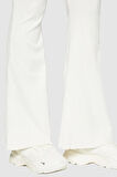 Nike Sportswear Rib Jersey White Yüksek Belli Fitilli Kadın Eşofman Altı Kırık Beyaz