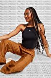 Nike Essential Cami Tight Fit Tank Top Black Likralı Fitilli Askılı Kadın Atlet Siyah