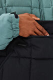 Timberland Progressive Utility Pullover Puffer Erkek 1/2 Fermuarlı Kapüşonlu Şişme Mont Siyah-Yeşil