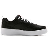 Skechers Sport Court 92-Illustrious Leather Memory Foam Womens Sneaker Hakiki Deri Hafızalı Taban Kadın Günlük Spor Ayakkabı Siyah
