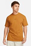 Nike Premium Essential Sust Unisex Loose Fit Tee Bol Kesim Kalın Tişört Hardal