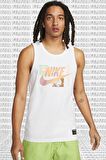 Nike Sportswear Cotton Festival Tank White Pamuklu Günlük Stil Atlet Beyaz