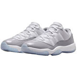 Nike Air Jordan 11 Retro Low Unisex Leather Sneaker Hakiki Deri Unisex Günlük Spor Ayakkabı Beyaz Gri