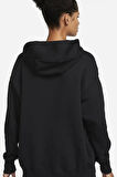 Nike Sportswear Phoenix Oversized Pollover Hoodie Kadın Kapüşonlu Sweatshirt Siyah