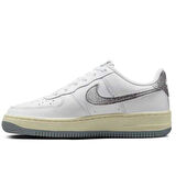 Nike Air Force 1 LV8 3 Leather Unisex Sneaker Swoosh Hakiki Deri Günlük Spor Ayakkabı Beyaz