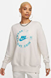 Nike Sportswear Utility Graphic Women’s Kadın Oversize Sweatshirt Krem