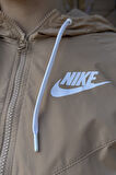 Nike Sportswear Windrunner Jacket Kadın Kapüşonlu Spor Ceket Bej