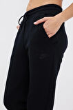 Nike Sportswear Tech Fleece Standart Fit Mid Rise Jogger Black Kadın Eşofman Altı Siyah