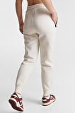 Nike Sportswear Tech Fleece Standart Fit Mid Rise Jogger Cream Color Kadın Eşofman Altı Krem Rengi