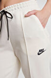 Nike Sportswear Tech Fleece Standart Fit Mid Rise Jogger Cream Color Kadın Eşofman Altı Krem Rengi