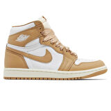 Nike Air Jordan 1 MID Leather Unisex Sneaker Hakiki Deri Bilekli Günlük Spor Ayakkabı Taba