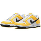Nike Dunk Low NN GS Leather Unisex Sneaker Hakiki Deri Beyaz Sarı Günlük Spor Ayakkabı
