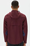 Nike Trail Running Grotex Packable Hoodie Erkek Su Geçirmez Kapüşonlu Çantaya Dönüşebilen Reflektörlü Koşu Ceketi Bordo