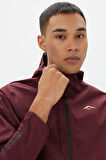 Nike Trail Running Grotex Packable Hoodie Erkek Su Geçirmez Kapüşonlu Çantaya Dönüşebilen Reflektörlü Koşu Ceketi Bordo