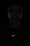 Nike Dri-FIT One Women's Crew Neck French Terry Kadın Reflektörlü Fransız Havlu Sweatshirt Siyah