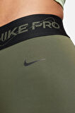 Nike Pro Dri Fit Grafik Mid Rise 7/8 Lenght Tight Purple Kadın Antrenman Taytı Haki