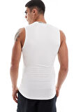 Nike Pro Dri Fit Tight Sleeveless Fitness Training Erkek Dar Kalıp Antrenman Kolsuz Tişört Beyaz