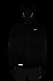Nike Running Storm Fit Division Aerogami Jacket Erkek Su itici Kapüşonlu Reflektörlü Yürüyüş Koşu Ceketi Siyah