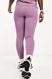 Nike Dri Fit Universa High Rise 7/8 Length Kadın Yüksek Bel Lazer Kesim Toparlayıcı 2 Cepli Dalgıç Kumaş Tayt Lila