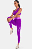 Nike Pro Dri Fit Grafik Mid Rise 7/8 Lenght Tight Purple Kadın Antrenman Taytı Mor