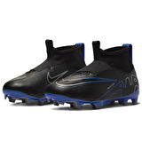 Nike Mercurial Air Zoom Superfly 9 Acad FG/MG Soccer Shoes Çoraplı Çocuk Krampon Siyah