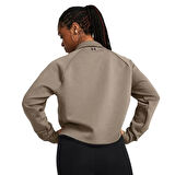 Unstoppable Flc Rugby Crop Kadın Kahverengi Antrenman Sweatshirt 1382746-200