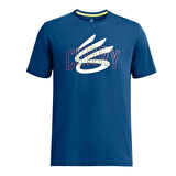 Curry Champ Mindset Erkek Mavi Basketbol T-Shirt 1383382-426