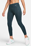 Nike Trainng Go Dri Fit İnfinaLock 7/8 Leggings 6 Cepli Toparlayıcı Reflektörlü Antrenman Taytı Koyu Yeşil