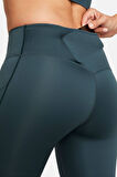 Nike Trainng Go Dri Fit İnfinaLock 7/8 Leggings 6 Cepli Toparlayıcı Reflektörlü Antrenman Taytı Koyu Yeşil