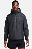 Nike Running Storm Fit Windrunner Hoodie Jacket Erkek Su itici Kapüşonlu Reflektörlü Yürüyüş Koşu Ceketi Siyah