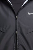 Nike Running Storm Fit Windrunner Hoodie Jacket Erkek Su itici Kapüşonlu Reflektörlü Yürüyüş Koşu Ceketi Siyah