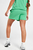 Nike Sportswear Jersey High Waist Yüksek Bel Pamuklu Standart Kesim Kadın Şort Yeşil