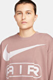Nike Air Women's Oversized Crew Neck French Terry Sweatshirt Kadın Geniş Kalıp Sweatshirt Kahve